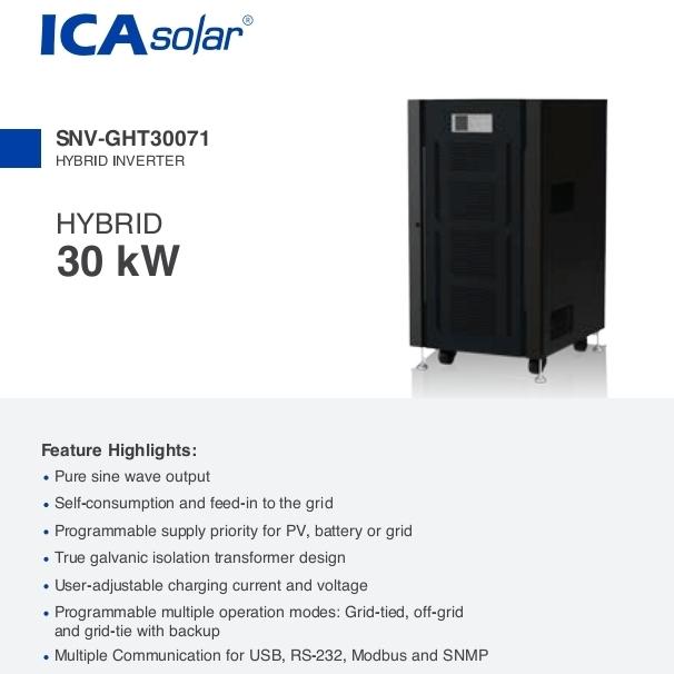 Hybrid Bidirectional ICAsolar Ongrid Offgrid 30kW 30.000W  Power Best Perfoma