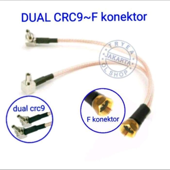 Gambar kabel konektor Pigtail male dual cabang RG6 Ts9 Crc9 modem wifi router - Dual crc9 dari REIN FLASH SHOP undefined Tokopedia