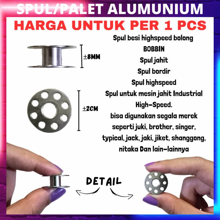 Gambar SPUL SEPUL BESI IRON BOBBINS SPOOL PALET BENANG MESIN JAHIT HIGH SPEED - SPUL BESI BOBIN, BOLONG PER PC dari Pusat Alat Jahit & Kerajinan Tangan undefined Tokopedia