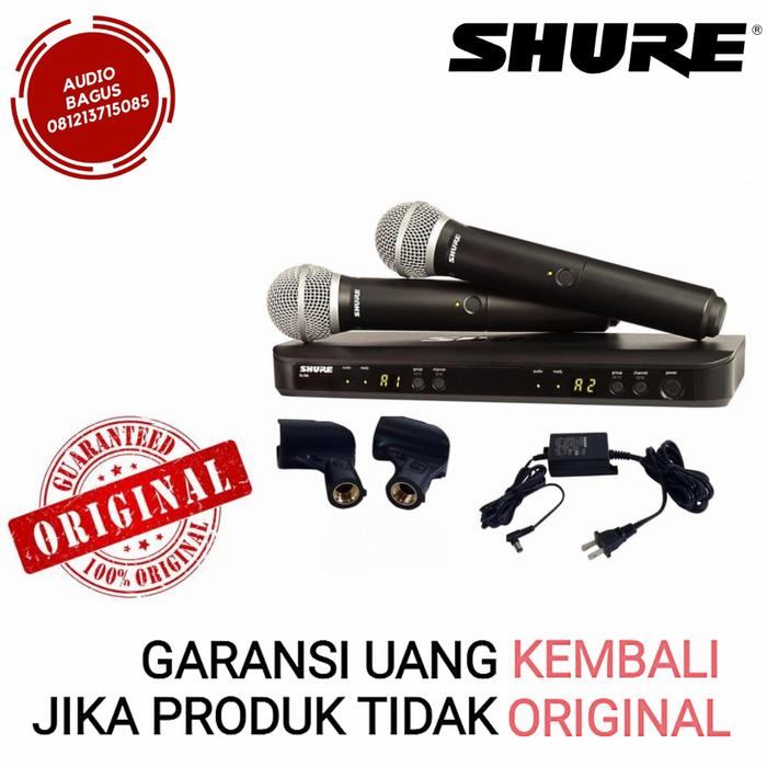 Gambar SHURE BLX288/SM58 BLX288SM58 MICROPHONE WIRELESS DUAL VOCAL ORIGINAL dari Audio Bagus undefined Tokopedia