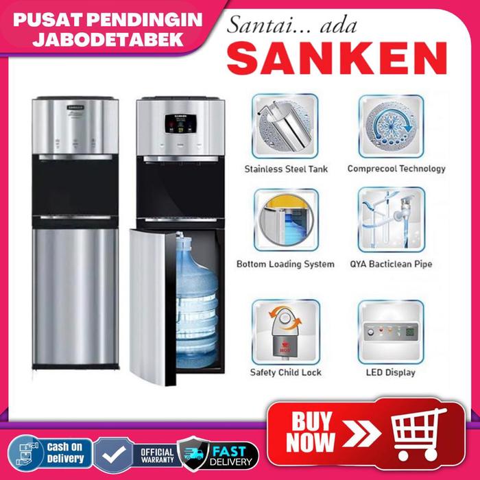 Gambar DISPENSER SANKEN HWD C 575 SBK / GALON BAWAH KOMPRESSOR dari PUSAT PENDINGIN JABODETABEK undefined Tokopedia