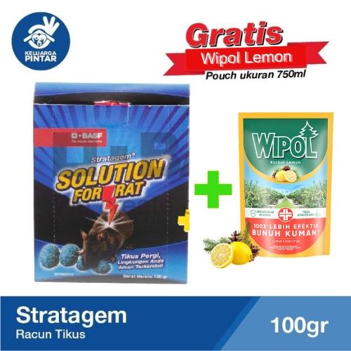 Gambar RacunTikus Mati Kering Stratagem + Wipol Karbol Pembersih Lantai - WIPOL LEMON dari BASF Home Solution undefined Tokopedia