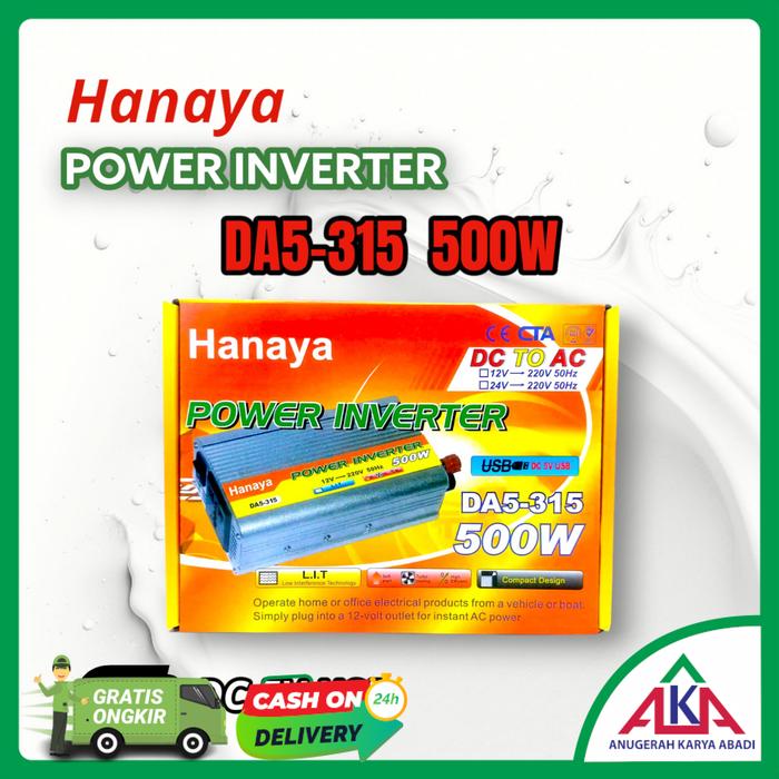 Gambar Power Inverter 350/500/1000/1200/1500 Watt Inverter DC to AC FUSE LUAR - Hanaya 500W dari Berkat.Elektrik undefined Tokopedia