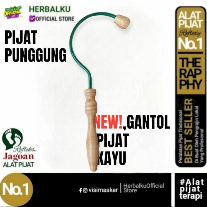 Gambar Alat Pijat Punggung Tradisional Pijat Gantol Punggung Refleksi No.1 - Biasa dari Herbalku Official Store undefined Tokopedia