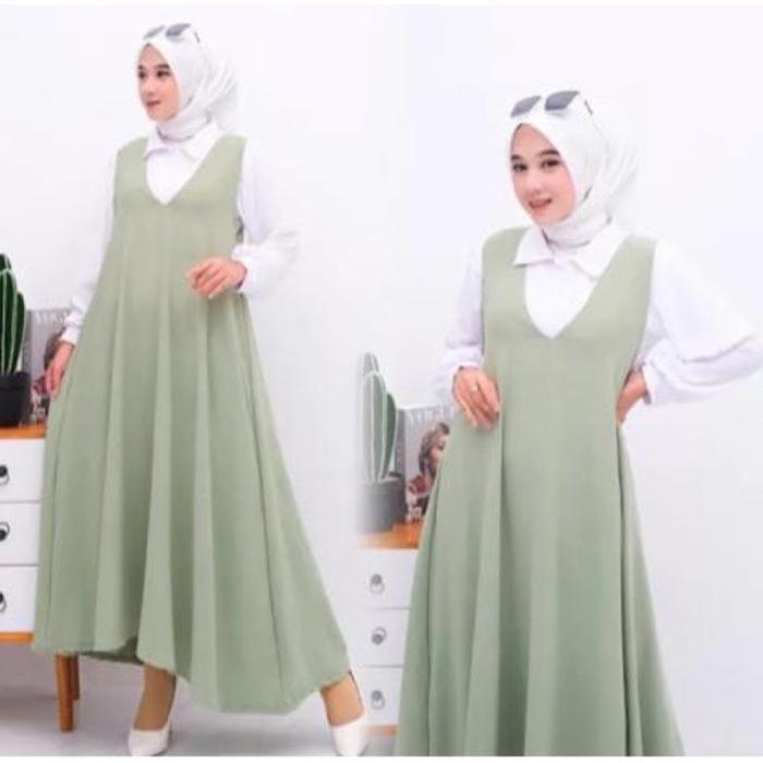 Gambar Dress Simple Santai + Inner Busui Remaja - Mint dari Encikindo_Shop undefined Tokopedia