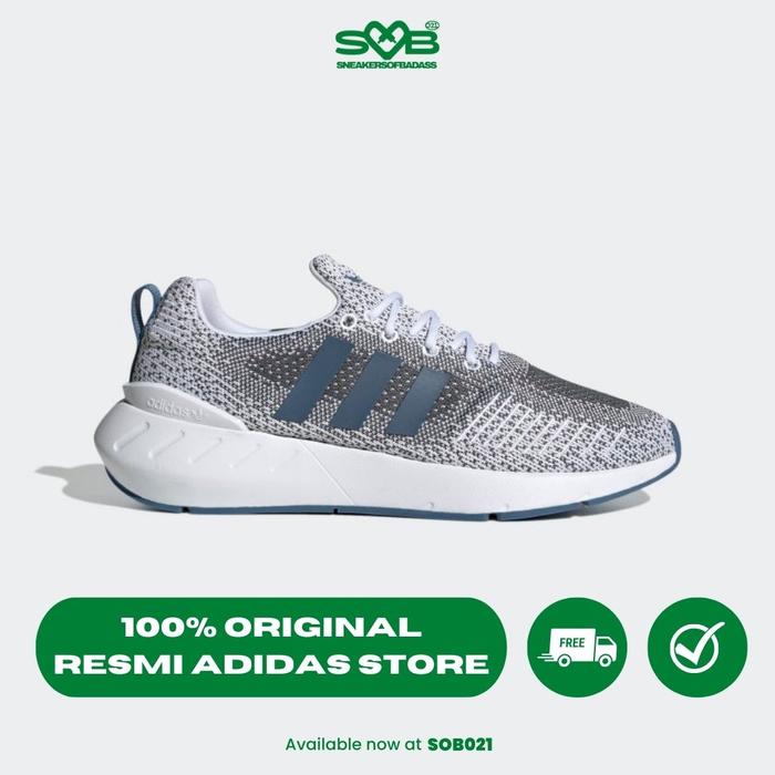 Jual Sepatu Lari Adidas Men Swift Run 22 Cloud White/Altered Blue