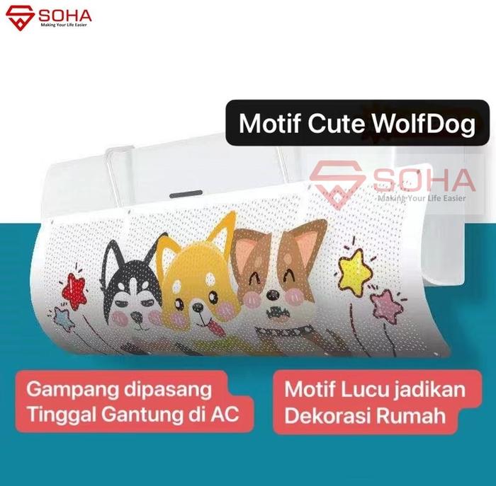 Gambar ART-032 Talang AC Reflektor Penutup penahan hembusan Angin air Screen - WolfDog dari DistriButor Home Living undefined Tokopedia