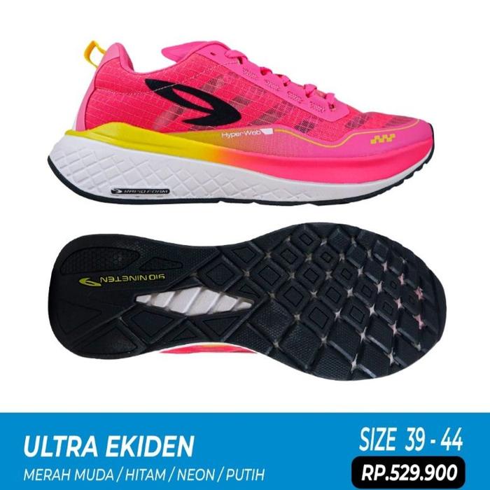 Gambar SEPATU LARI RUNNING 910 NINETEN ULTRA EKIDEN ORIGINAL - Merah Muda, 42 dari Amry Sport undefined Tokopedia