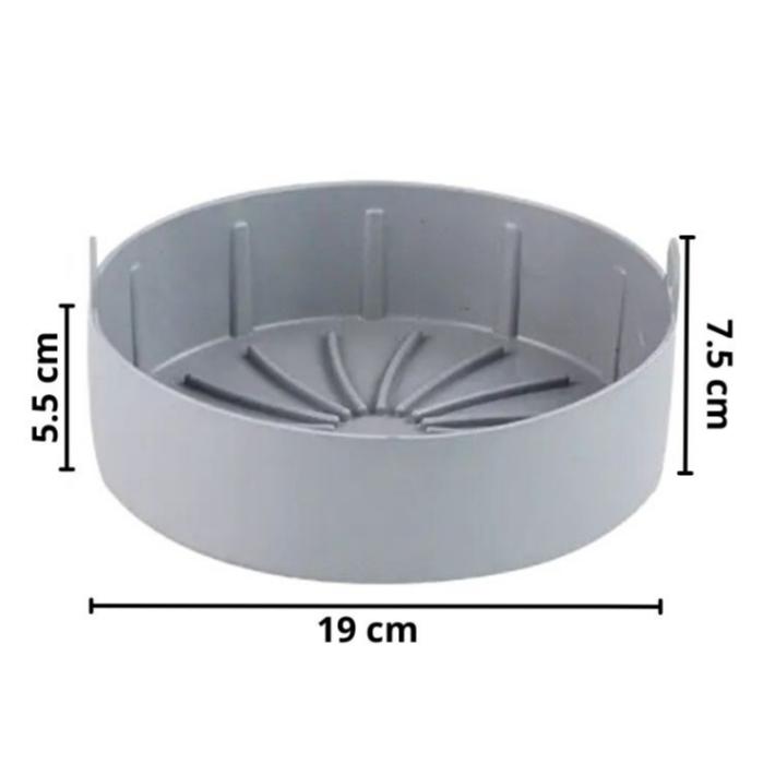 Gambar Air Fryer Pot Silicon Anti Lengket Wadah Baking Silikon Alas Airfyer - ABU 19CM dari Mynoona Toona undefined Tokopedia