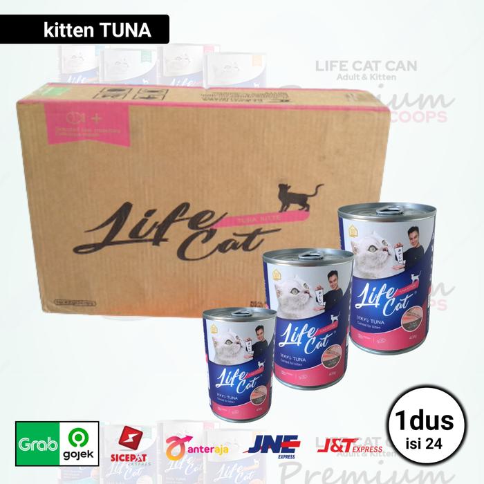 Gambar Life cat food Kaleng 400gr Isi 24 pcs Makan basahan kucing All varian - kitten tuna dari Petshop Cikaret undefined Tokopedia