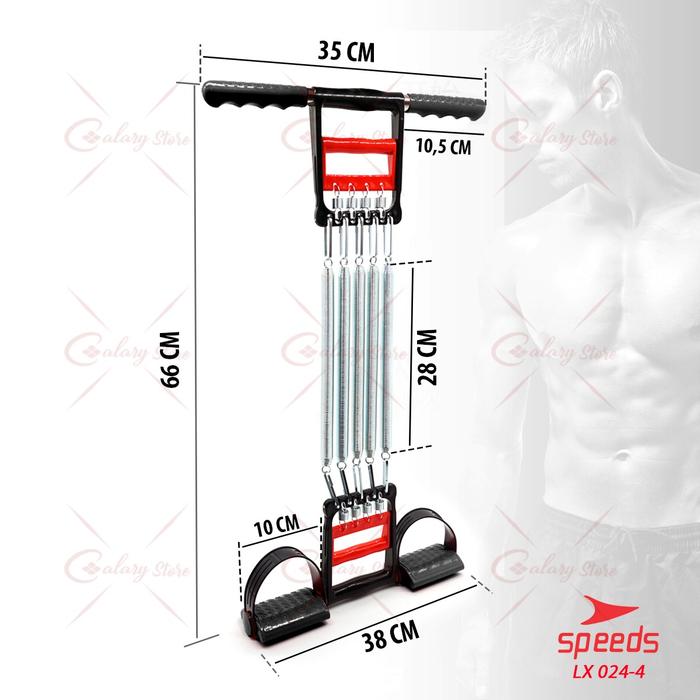 Gambar SPEEDS Adjsutable Rubber Chest Expander Alat Karet Olahraga Fitness Tarik Tali Elastis Outdoor Gym 024-1 - 024-4 Hitam dari Calary Toys undefined Tokopedia