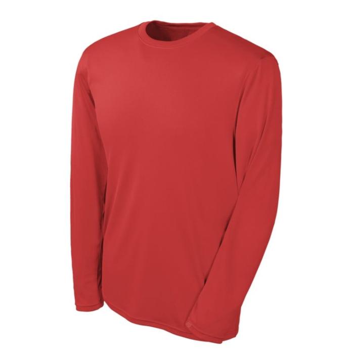 Gambar Kaos Lengan Panjang Polos Warna Merah Pria dan Wanita O neck Katun - Merah, XXL dari MastahFashion undefined 4 Tokopedia