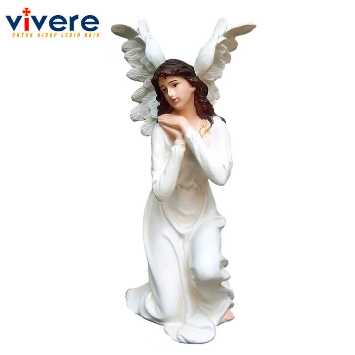 Gambar Patung Malaikat Duduk 23 cm - Putih dari Vivere TokoRohani undefined 3 Tokopedia