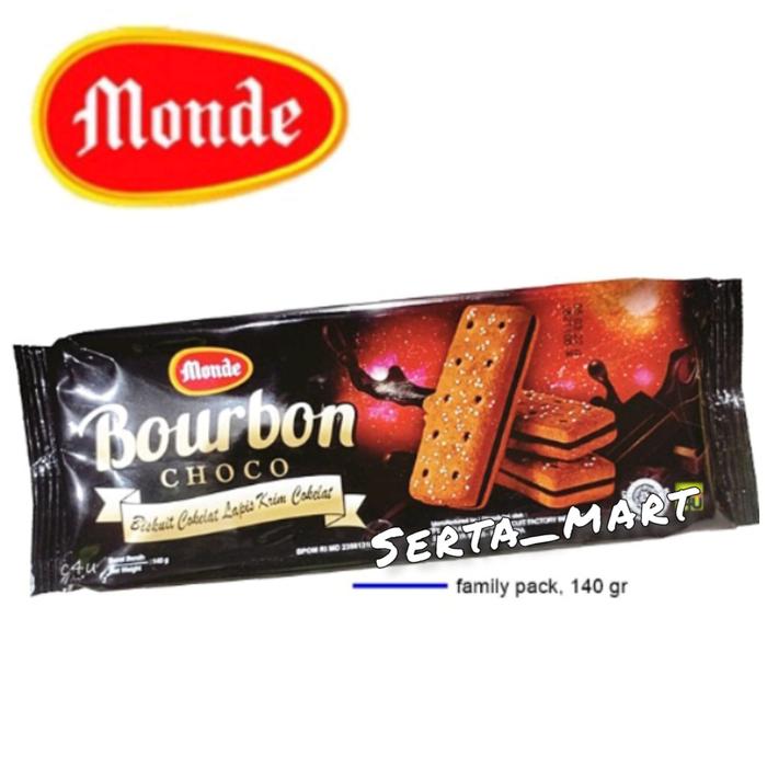Gambar Monde Bourbon Choco / Black 140gr - Biskuit Cokelat Lapis Krim Coklat - Black dari sertamart undefined 3 Tokopedia