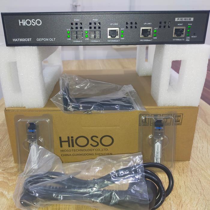 Gambar OLT EPON 2 Port HIOSO HA7302CST + SFP EPON PX++++ 7db/8db/9db/OLT Only - Hitam, OLT Only dari SARANG FO undefined Tokopedia