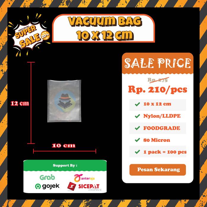 Gambar Plastik Vacuum Bag | Vakum Makanan | Vacum Daging | Vaccum ALL SIZE - 10x12 dari Crim Plastik undefined Tokopedia