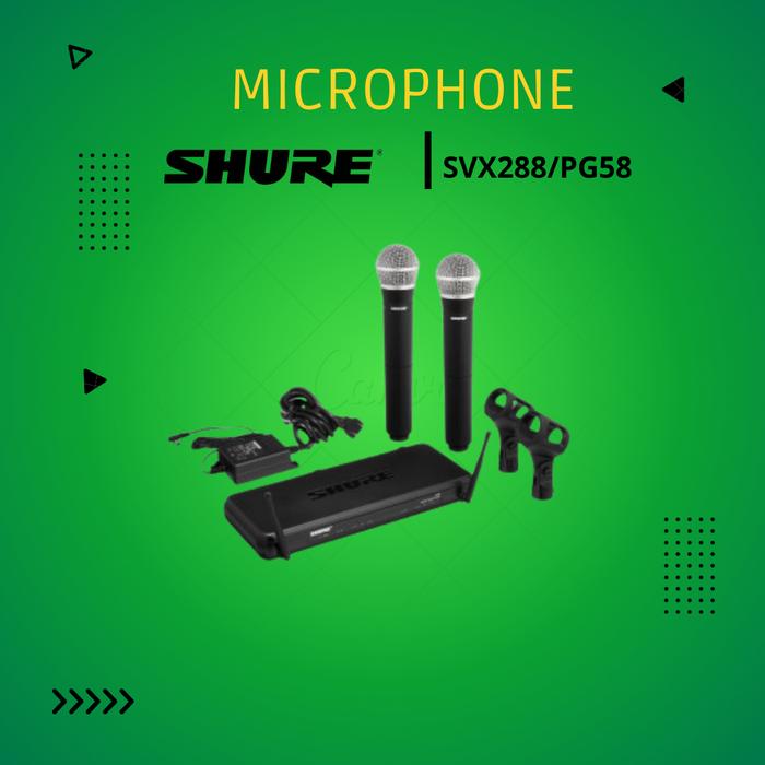 Gambar shure svx288 pg58 microphone wireless original dari Elektronik place official undefined Tokopedia
