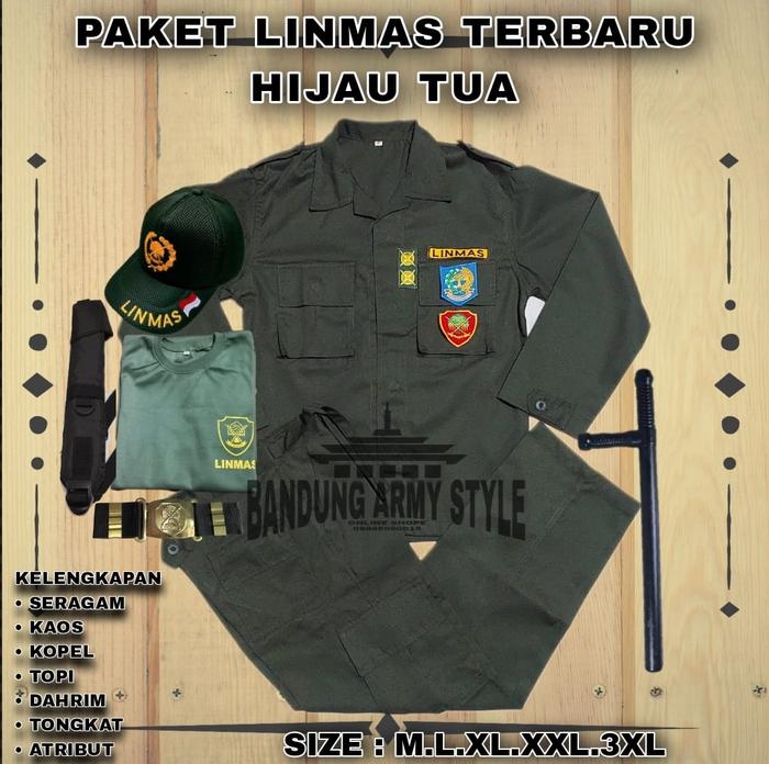 Gambar seragam linmas terbaru hijau army pakian linmas,seragam linmas kumplit - paket linmas, M dari BANDUNG ARMY undefined Tokopedia