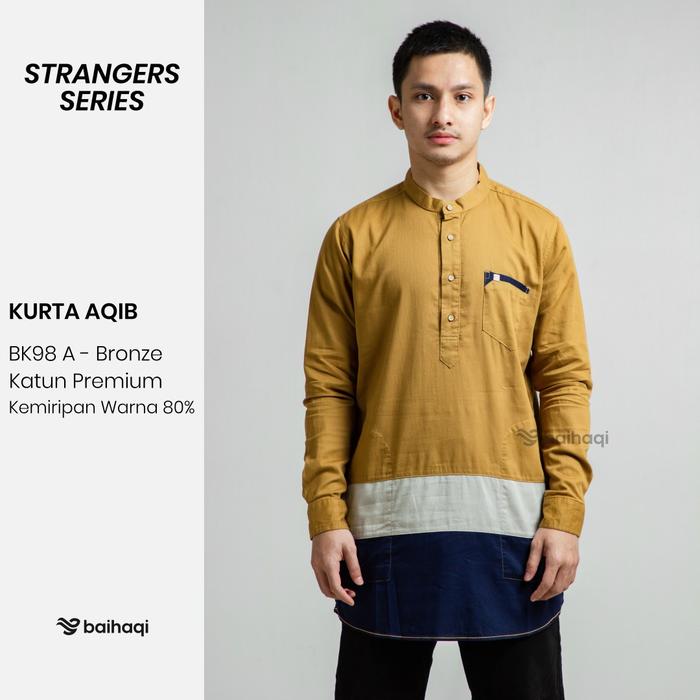 Gambar Kurta/Koko AQIB lengan panjang pria BAIHAQI - light grey, XL dari utsman store fashion undefined 4 Tokopedia