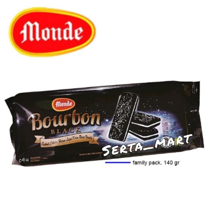 Gambar Monde Bourbon Choco / Black 140gr - Biskuit Cokelat Lapis Krim Coklat - Black dari sertamart undefined Tokopedia