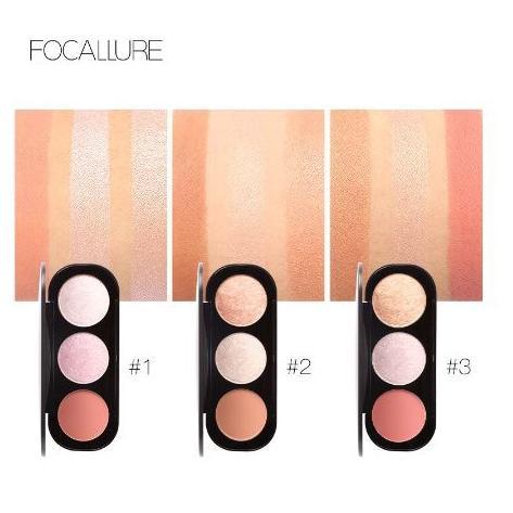 Gambar Focallure Trio Blush On Dan Highlighter & Contour Palette Fa26 - FA26, 01 dari HilleryOctamall undefined Tokopedia
