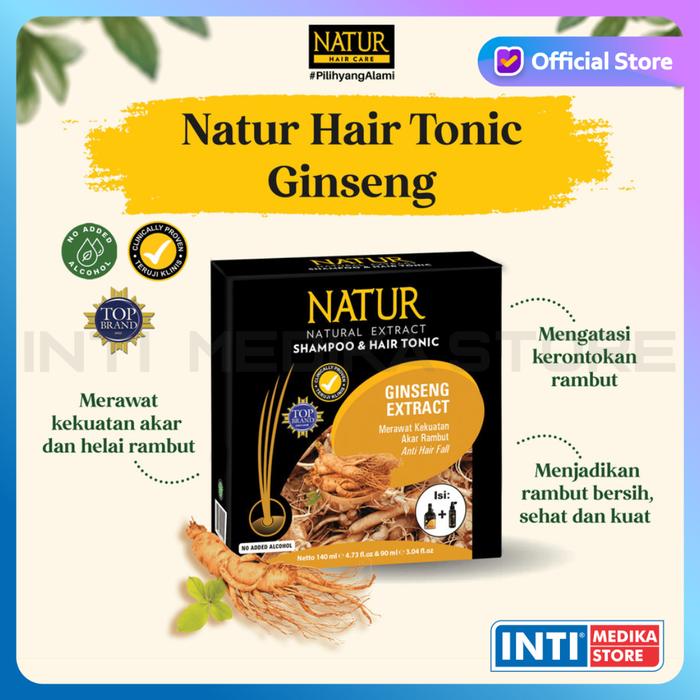 Gambar NATUR - 2in1 Shampoo & Hair Tonic | Perawatan Penumbuh Rambut - Ginseng dari INTI MEDIKA STORE undefined 5 Tokopedia