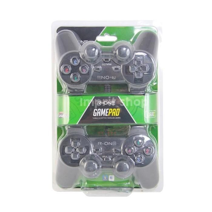 Gambar Joystick Pc Double Hitam Murah - Gamepad Double Getar Hitam R-One dari Sentracom id undefined Tokopedia