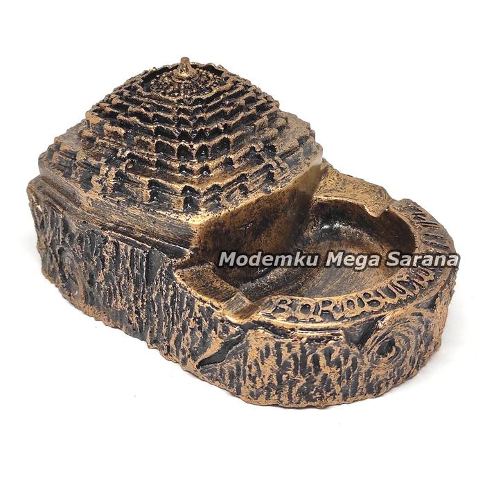 Gambar Souvenir Cinderamata Asbak Candi Borobudur Fiberglass 13x9x7 cm - Emas Hitam dari Modemku Mega Sarana undefined Tokopedia