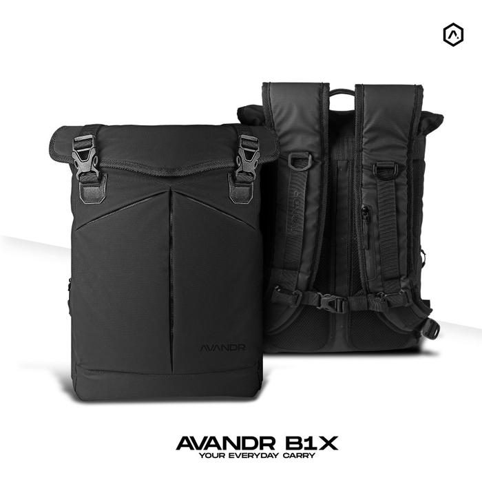 Gambar AVANDR B1X Backpack Pria Waterproof Tas Laptop Ransel Pria - BLACK, Tanpa Bonus dari Avandr Official undefined Tokopedia