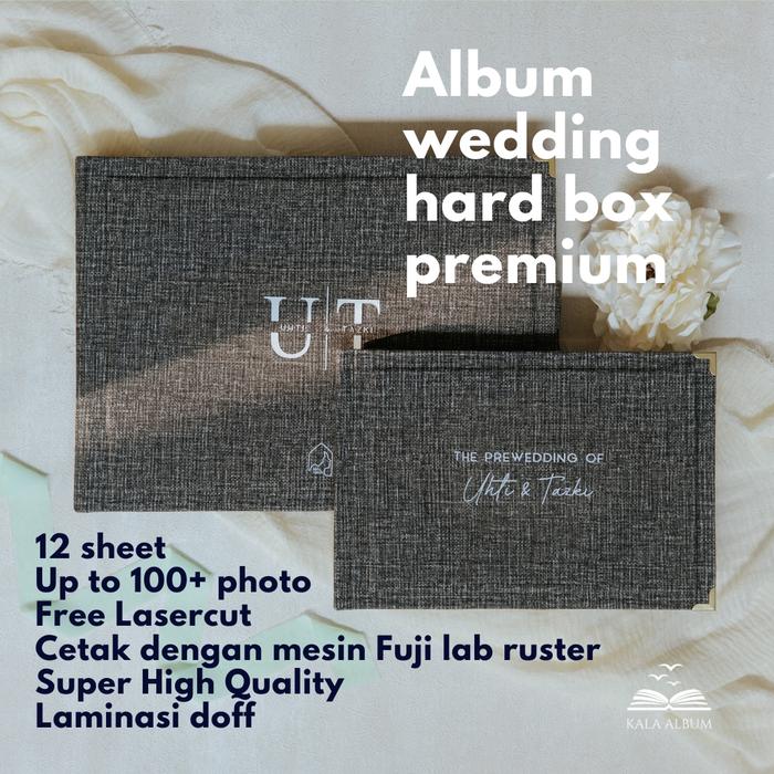 Gambar ALBUM WEDDING HARD BOX PREMIUM || WEDDING BOOK PREMIUM || ALBUM FOTO - Abu-abu, Album+Box+FD16g dari Kala Group undefined Tokopedia