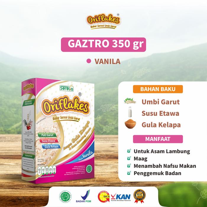 Gambar ORIFLAKES GASTRO 350grm Sereal Umbi Garut Penggemuk Badan - Vanila dari oriflakesjogja undefined Tokopedia