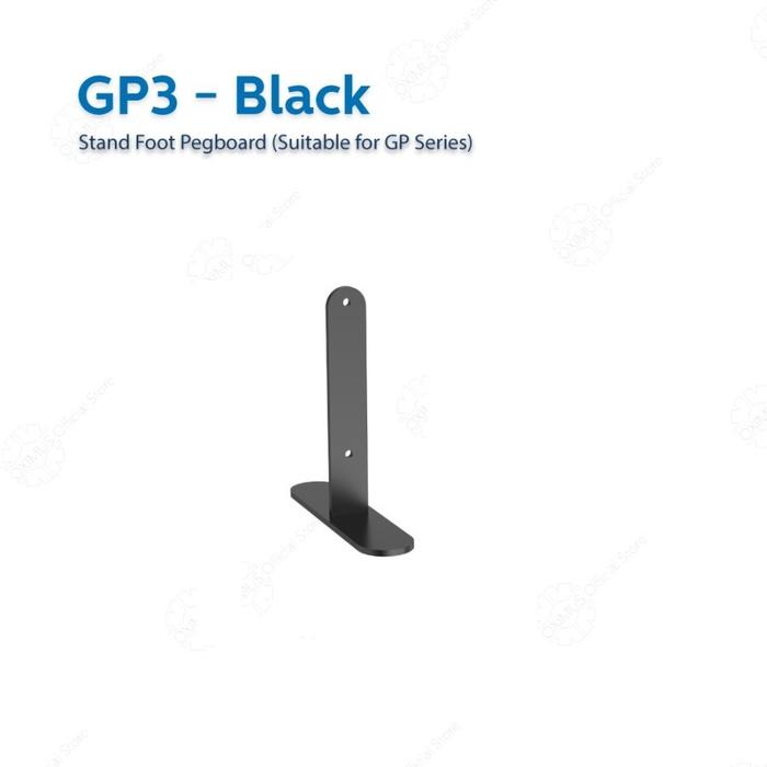 Gambar Rak Papan Pemisah Meja Pegboard DIY OXIMUS GP Series Custom Part Bracket Meja Desk Organizer and Accessories - Foot Black 1Pc, Seller dari Abditama Official undefined Tokopedia