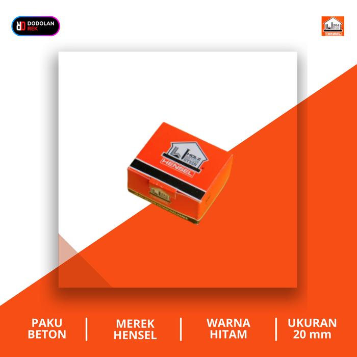 Gambar Paku Beton Hitam Hensel - Harga Per Kotak - 20mm dari Dodolan Rek undefined Tokopedia
