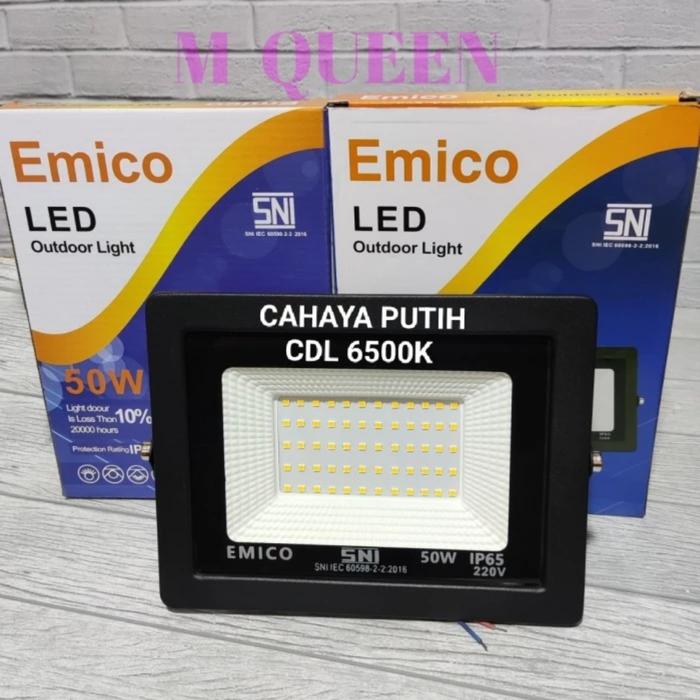 Jual EMICO LAMPU SOROT LED 50W LED FLOOD LIGHT 50W LED TEMBAK OUTDOOR ...