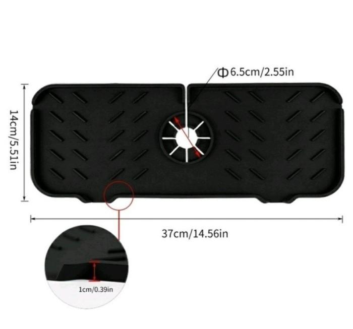 Gambar Kitchen Silicone Faucet Absorbent Mat Sink Splash Guard For Bathroom - faucet splash dari bagusbeli undefined Tokopedia