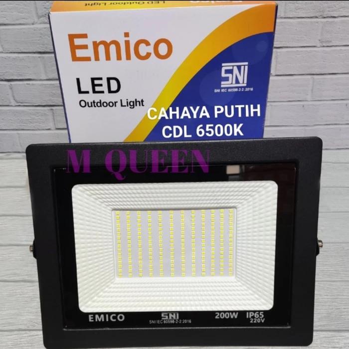 Gambar EMICO LAMPU SOROT LED 200W LED FLOOD LIGHT 200W LED TEMBAK OUTDOOR-PTH - EMICO200W PUTIH dari M QUEEN undefined Tokopedia