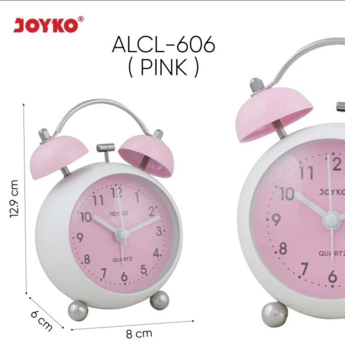 Gambar Jam Beker / Weker Dering Joyko ALCL 606 / Alarm Clock & Lampu Malam - Merah Muda dari online kios undefined Tokopedia