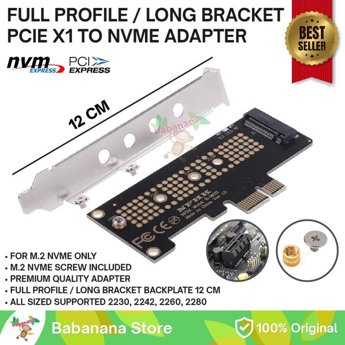 Gambar PCIE 1x to nvme adapter converter ssd pci express x1 long bracket - Long Bracket dari babanana store undefined Tokopedia