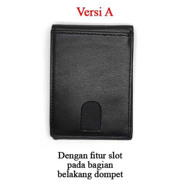 Gambar Dompet Kulit Pria Tipis Mini Slim Wallet (Kulit Sapi Asli) - Versi A dari simplipro undefined Tokopedia