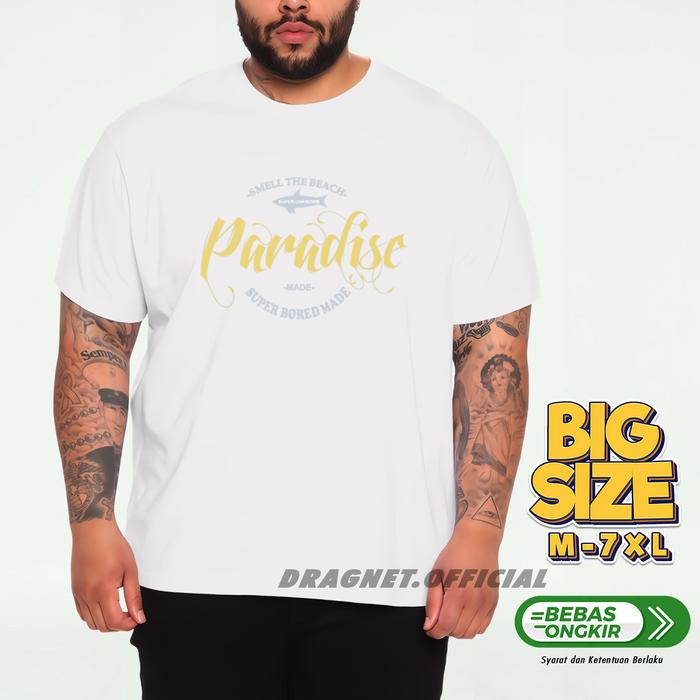 Gambar Kaos Big Size Jumbo Pria Catton Ukuran S M L XL 2XL 4XL 6XL 7XL 37832 - Putih, POLOS-XS dari dragnetofficial undefined Tokopedia