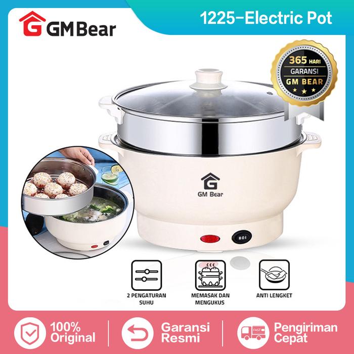 Gambar GM Bear Panci Listrik Serbaguna 20cm 1225-Multi Electric Pot 20cm - Panci 1225 dari GM Bear undefined Tokopedia