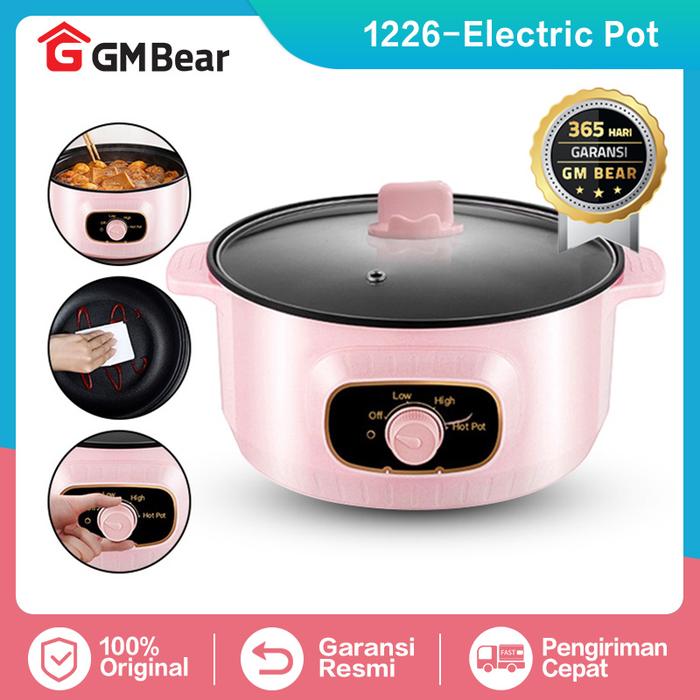 Gambar GM Bear Panci Listrik Serbaguna 20cm 1225-Multi Electric Pot 20cm - Panci 1226 dari GM Bear undefined Tokopedia