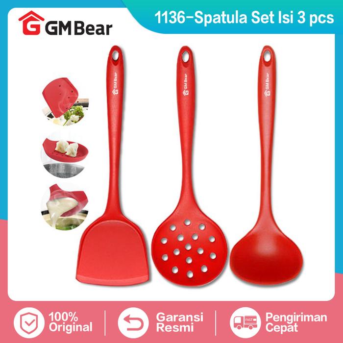 Gambar GM Bear Spatula Sutil Set Lengkap 1073 - Spatula Multifungsi - Spatula 1136 dari GM Bear undefined Tokopedia
