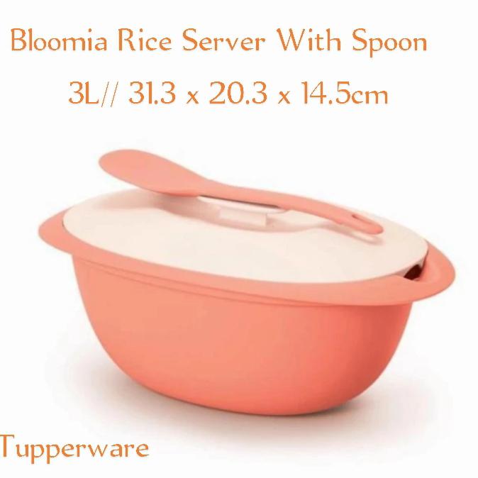 3l Rice Server Tupperware Jual Tupperware Original Bloomia Rice Server Wadah Wadah Tempat Nasi 3L ...
