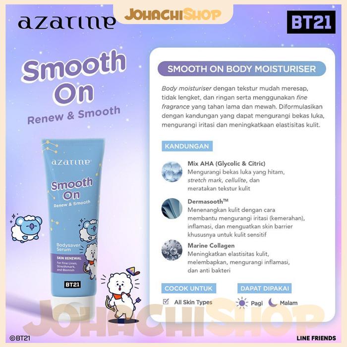 Gambar Azarine Body Lotion Bright Power 100ml Lotion Mencerahkan Kulit - Smooth On dari Johachi Shop undefined Tokopedia