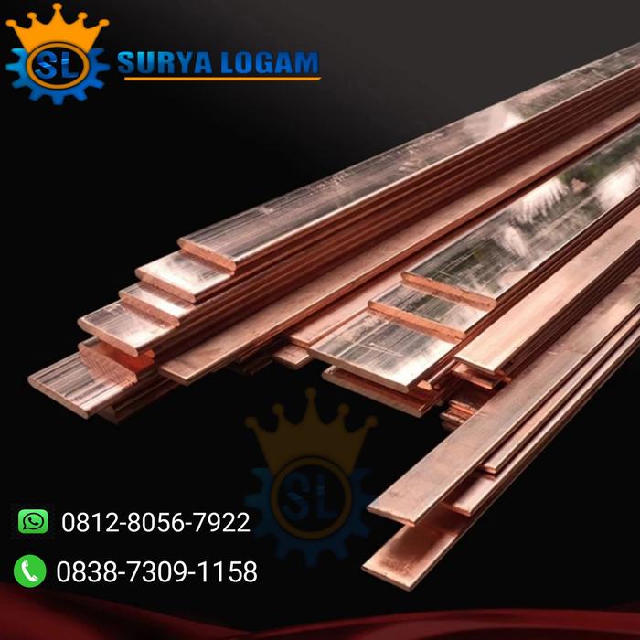 Gambar Plat Tembaga Busbar 5 mm X 80 mm X 1,7 mtr - busbar tembaga murni dari surya logam glodok undefined Tokopedia