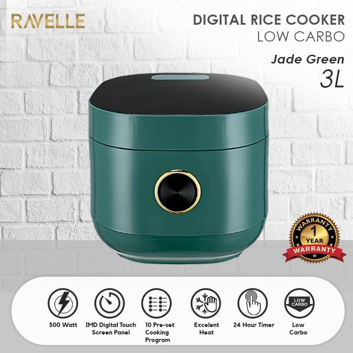 Gambar Rice Cooker Magicom Multicooker Ravelle Digital Low Carbo 3 Ltr - Hijau dari utamamegaelectric undefined Tokopedia