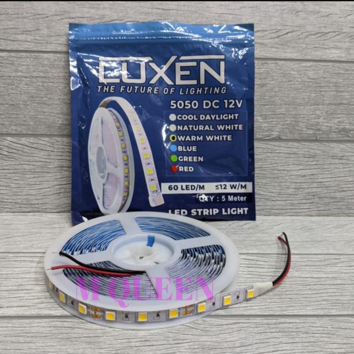 Gambar LAMPU LED STRIP 5050 DC 12V LUXEN/LED STRIP 5050 5 METER PUTIH - PLASTIK BIRU dari M QUEEN undefined Tokopedia