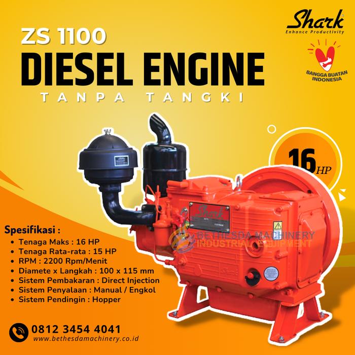 Gambar Diesel Shark 16hp Tanpa Tangki / Mesin Penggerak 16 Pk Hopper - ZS1100 - TANPA TANGKI dari Engineering Machine undefined Tokopedia