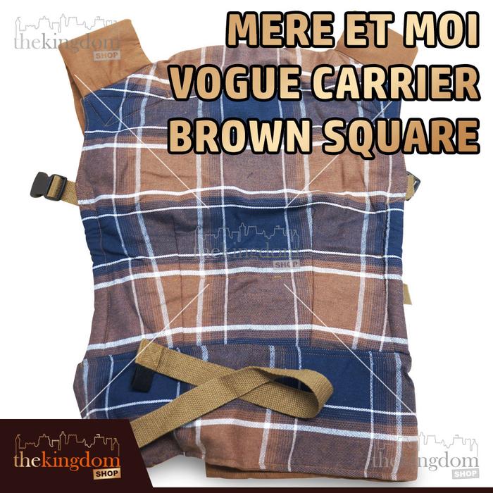 Gambar Mere et Moi Vogue Carrier Gendongan Tas Ibu Perlengkapan Bawa Bayi - Brown Square dari The Kingdom Shop undefined Tokopedia